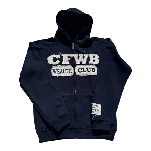 WEALTH CLUB NAVY BLUE HOODIE
