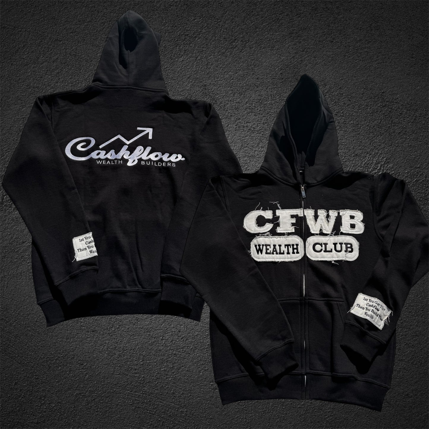 WEALTH CLUB HOODIE - BLACK