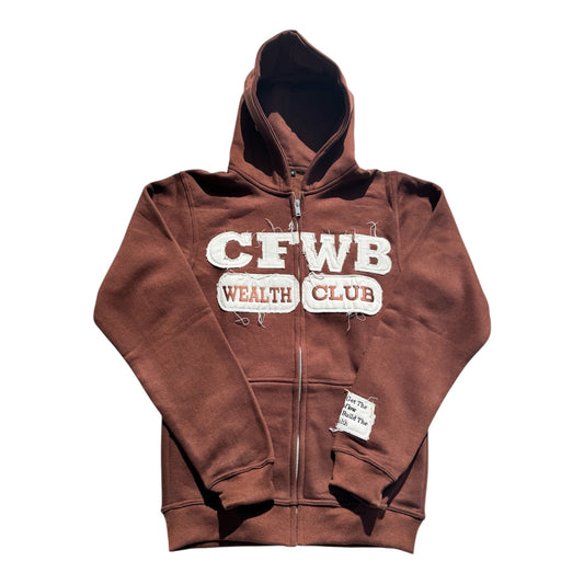 WEALTH CLUB HOODIE - BROWN