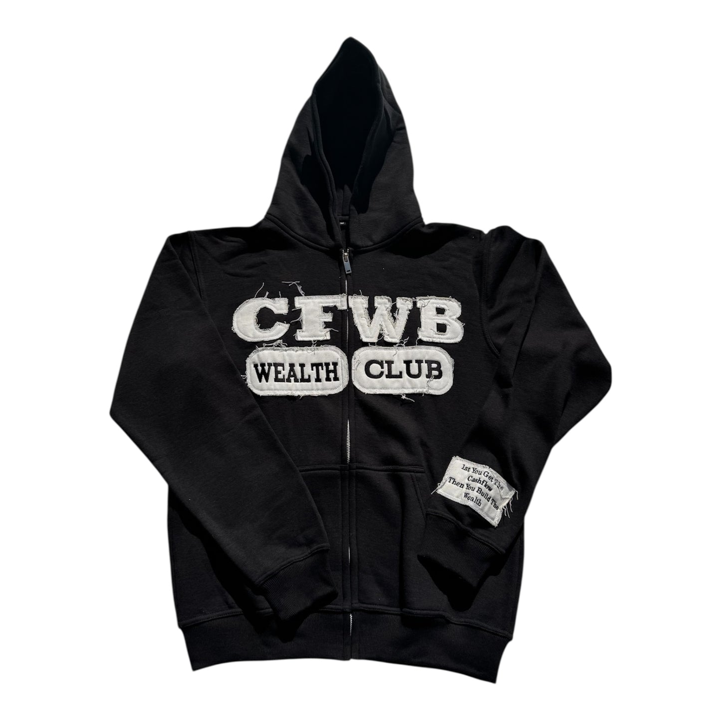 WEALTH CLUB HOODIE - BLACK